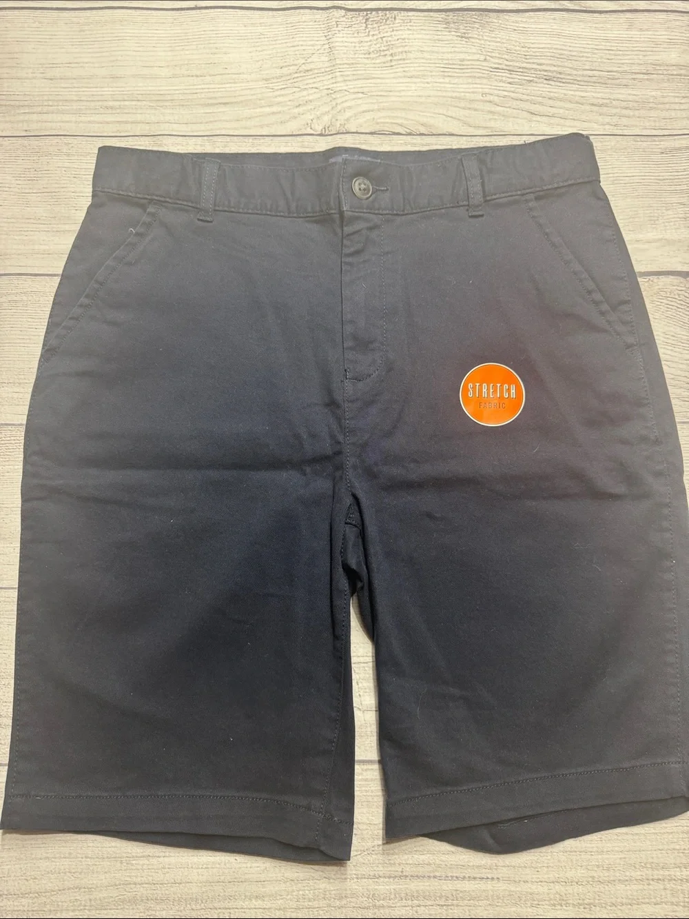 The Children's Place Boys HUSKY Flat Front Stretch Fabric Shorts in New Navy